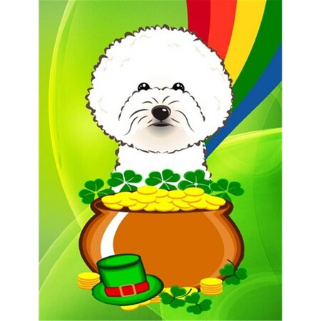 Carolines Treasures Bichon Frise St. Patricks Day Canvas House Flag BB1961CHF